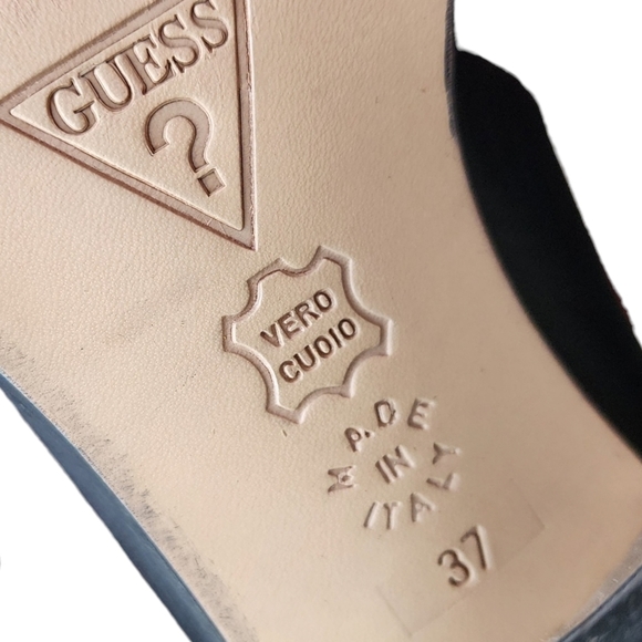 GUESS x VINTAGE 90s ankle booties in black leather made in Italy 37 - Picture 4 of 9